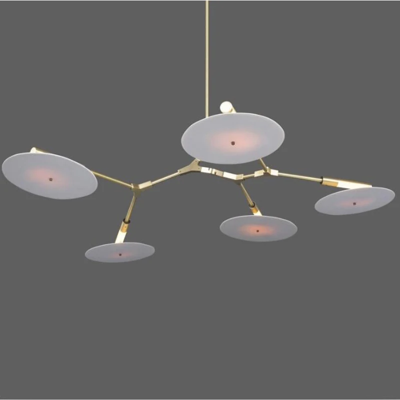 

Искусство 5 LED золотые люстры свет 5 головок светодиодные лампы скандинавские золотые железные висячие огни 5 огней Светодиодные черные люст...