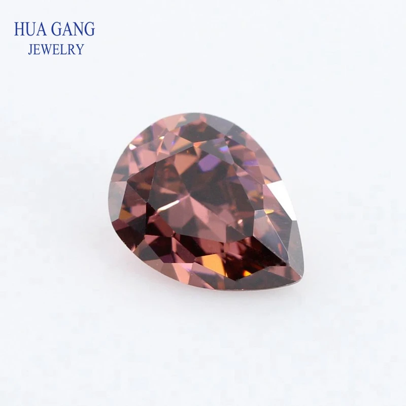 

2x3~13x18mm Pear Shape Rhodolite AAAAA Cubic Zirconia Synthetic Gems CZ Stone For Jewelry