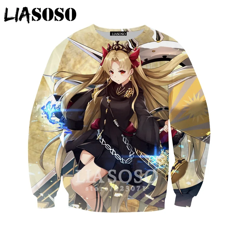 LIASOSO Autumn Fashion Hoodie Men Women 3D Print Anime Fate Grand Order Sweatshirt Casual Unisex Long-Sleeve Pullover A127-23 | Мужская