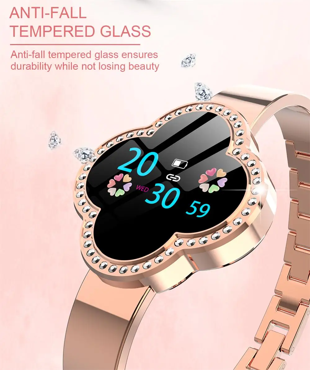 Timethinker S6, женские Смарт-часы, Hombre, женские Смарт-часы, Reloj, кровяное давление, пульсометр, фитнес-трекер, часы Bling