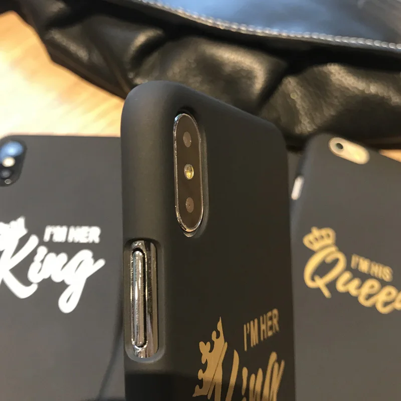 JiBan Мода Скраб Жесткий основа queen крышка чехол для телефона iPhone 6 S плюс 7 8 Plus X King