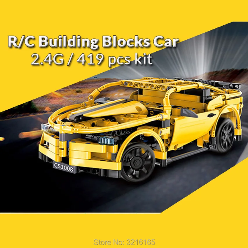 419PCS Building Blocks Remote Control Car Model Kits Self Locking Bricks Compatible Major Brand Technic Series Gift for Children | Игрушки и