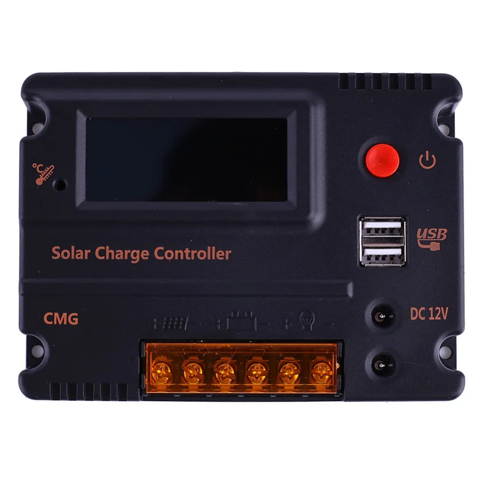 ECOworthy 10A/20A CMG Солнечный контроллер и 5 м черный красный кабели 4 шт. Z btacket для дома 100