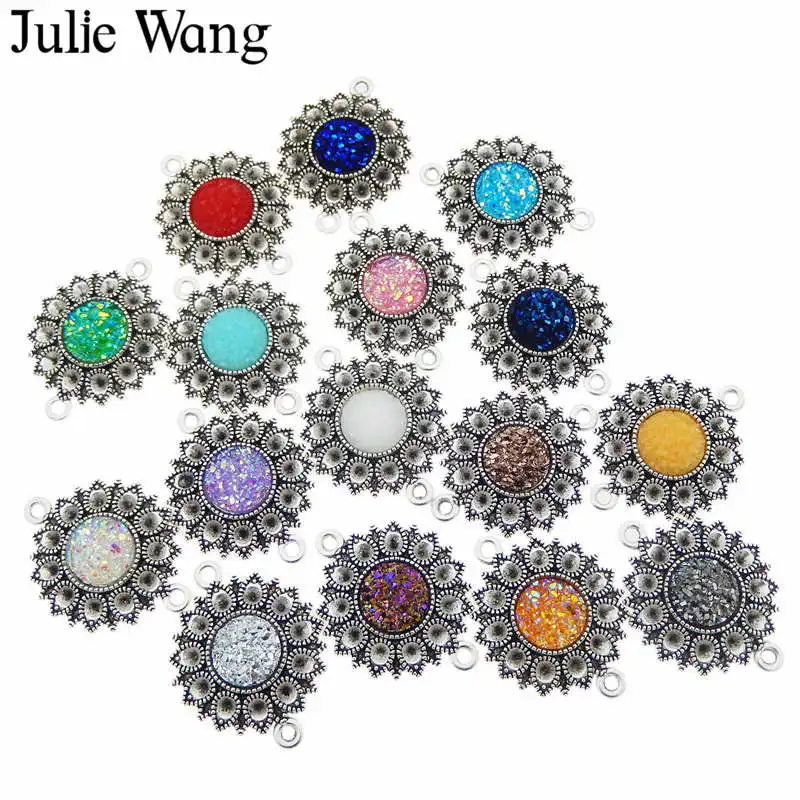 Соединители Julie Wang из искусственного кабошона 10 шт. мм подвеска сплава в форме