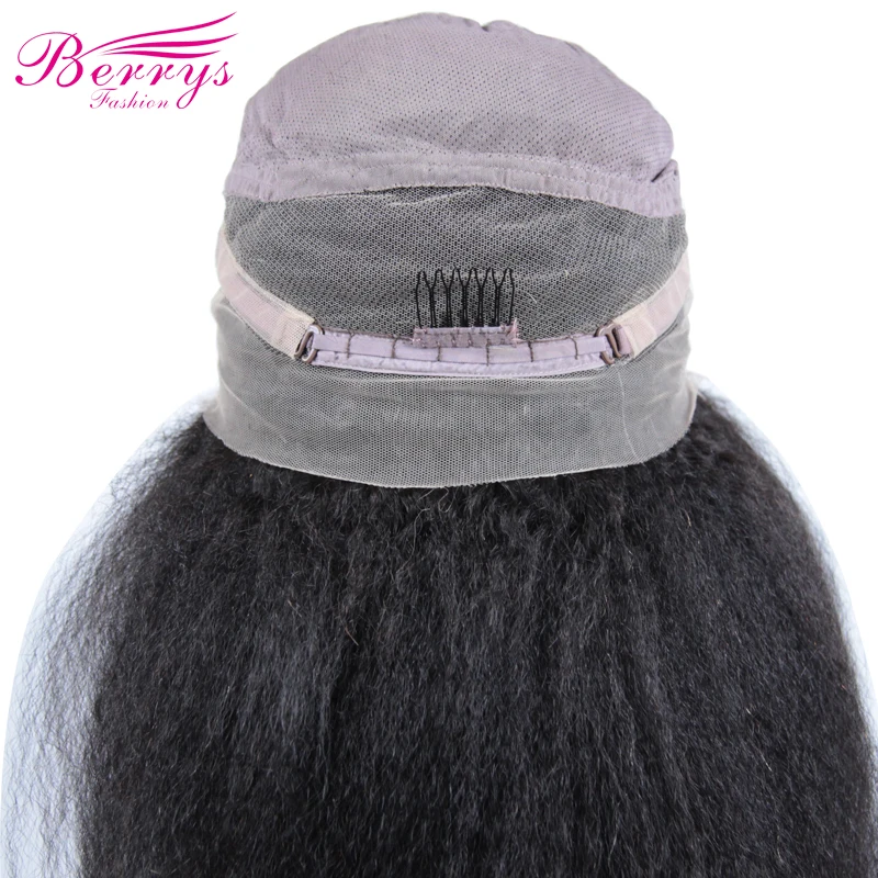 [Berrys Fashion] парики из натуральных волос на шнурках кудрявые прямые 130% плотность натуральные волосы часть перуанские девственные волосы