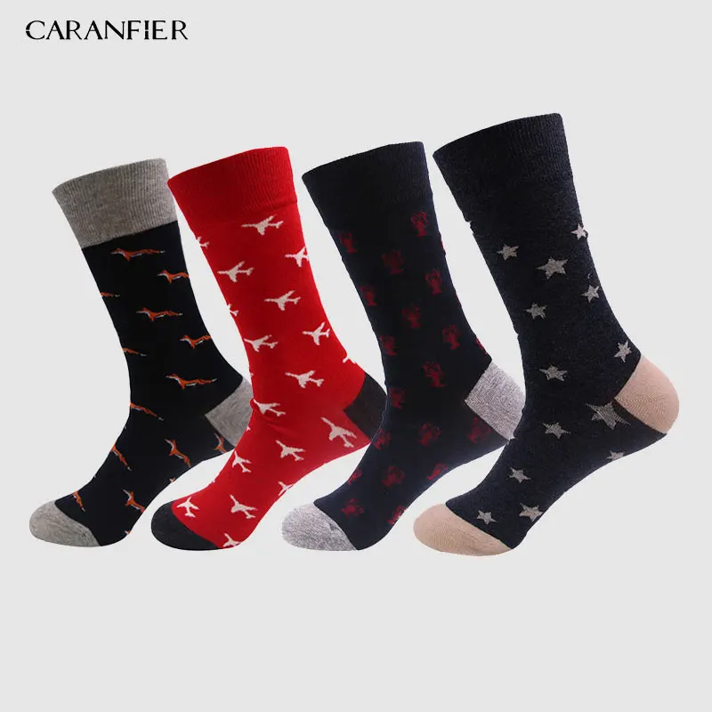 CARANFIER/4 пары забавных носков новые стили с героями мультфильмов оптовая продажа