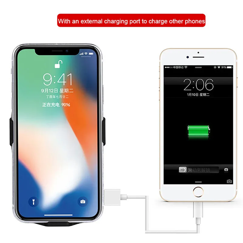 Тонкий чехол для зарядного устройства iPhone X XS 5500 мАч внешний аккумулятор зарядный