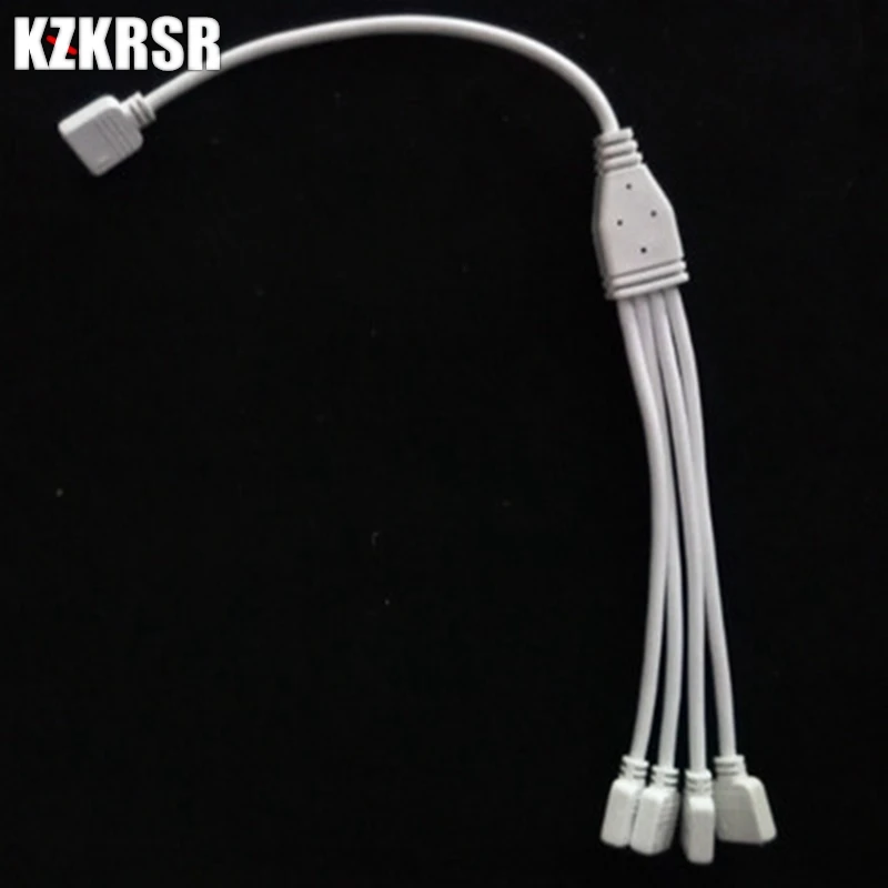 KZKRSR 4Pin 1 гнездовой к 2 3 4 сплиттер кабель RGB удлинитель провода шнур для 5050 3528