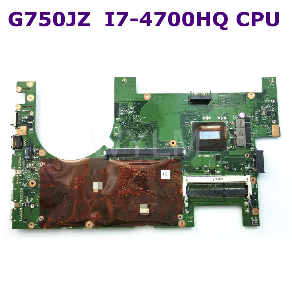 

G750JZ Onboard I7-4700HQ CPU mainboard For ASUS G750JZ G750JY G750J laptop motherboard 60NB04K0 100% Tested free shipping