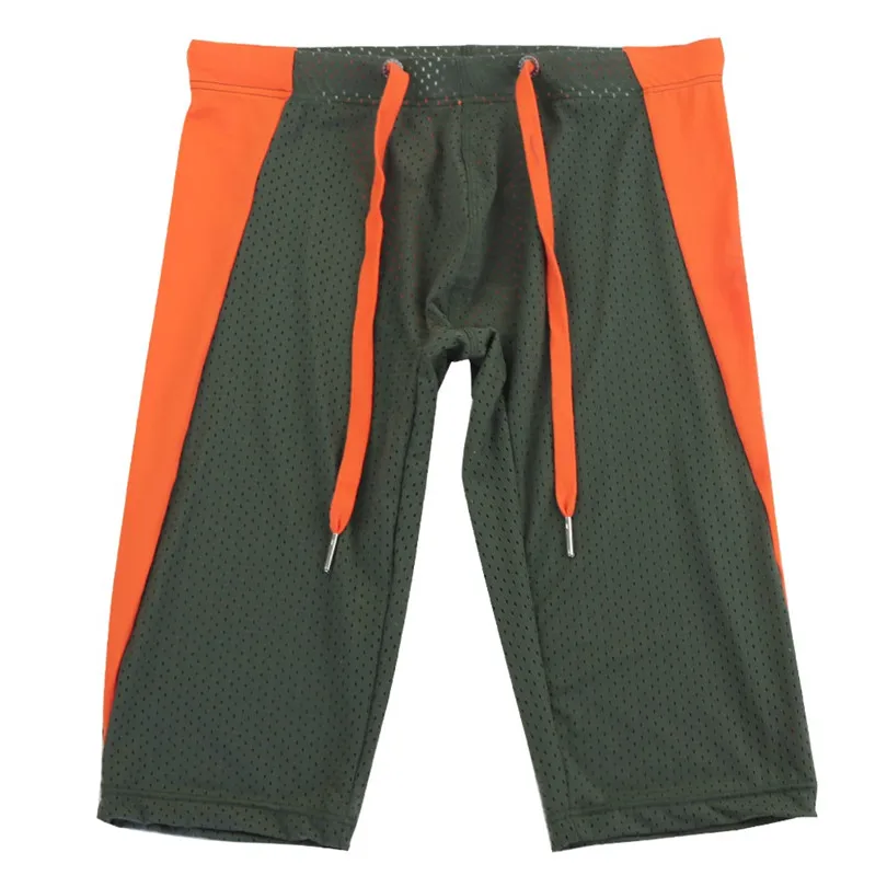 Сексуальные мужские шорты эластичные облегающие для фитнеса тренировок