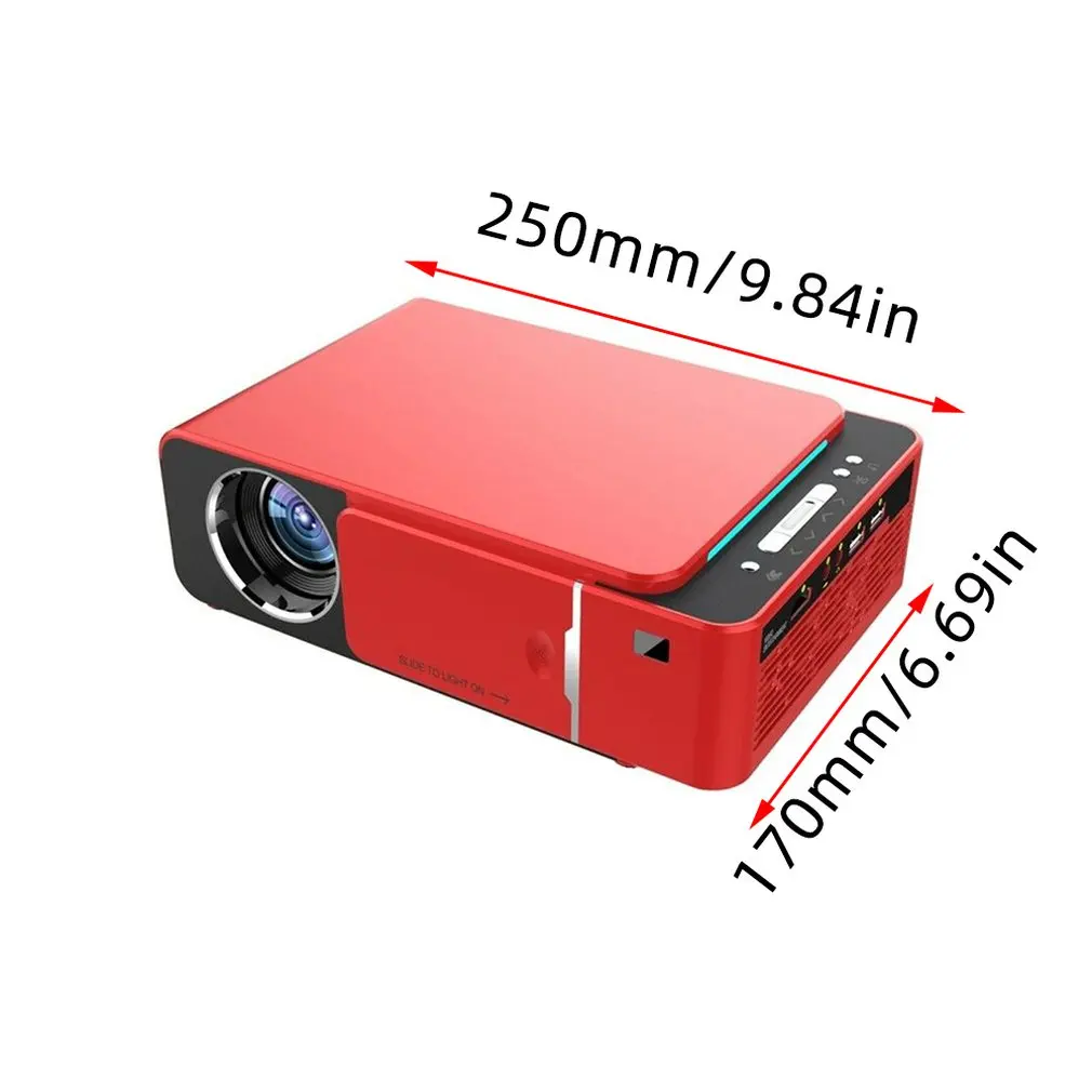 T6 Android 9 0 WIFI опционально 2600 люмен 720p HD Портативный светодиодный проектор HDMI