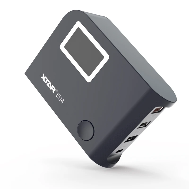XTAR EU4 64 Вт QC3.0 зарядное устройство с ЖК-экраном 4 порта USB зарядное устройство для iPhone/samsung/Xiaomi портативное настенное зарядное устройство для путешествий