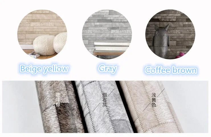 Free Shipping Creative 3D Faux Horse Leather Design Wallpaper Roll /Fashion home decor Wall paper / Living Room papel pared |