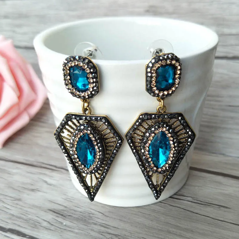 1 пара блестящая СТРАЗА ручной работы Кристальные великолепные висячие серьги