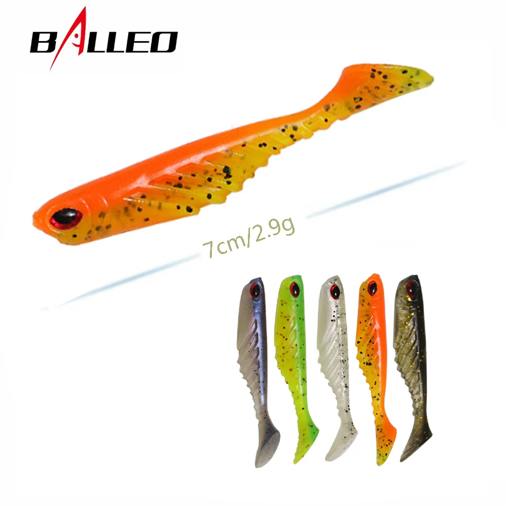 Balleo 10 шт./лот Мягкая приманка 7 см/2,9 г Силиконовые Рыболовные силиконовые приманки мягкий воблер приманки для рыбалки приманка shad червь приманка