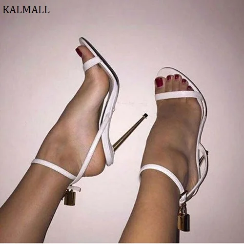 Женские сандалии-гладиаторы KALMALL на высоком каблуке босоножки с ремешком пряжкой