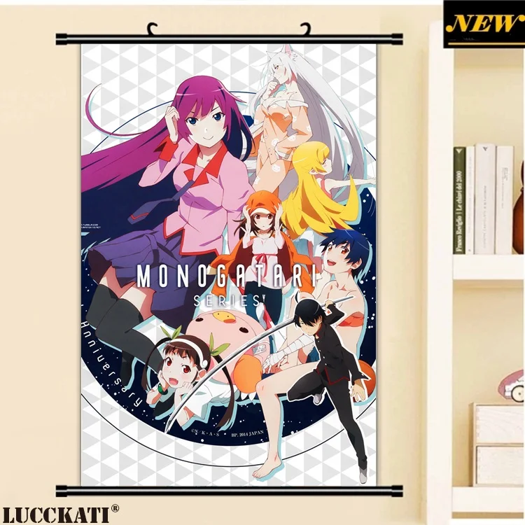 K 40X60 см Monogatari серии ИСТОРИЯ Bakemonogatari Лолита лоли мультфильм аниме стены прокрутки картина росписи плакат ткань холст живопись - Цвет: K