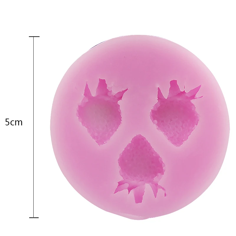 Миниатюрная серия фруктов клубника силиконовая помадная форма ручная работа