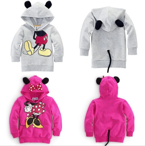 UNIKIDS/топы для мальчиков и девочек с 3D рисунком Минни Маус Осенние худи свитшот