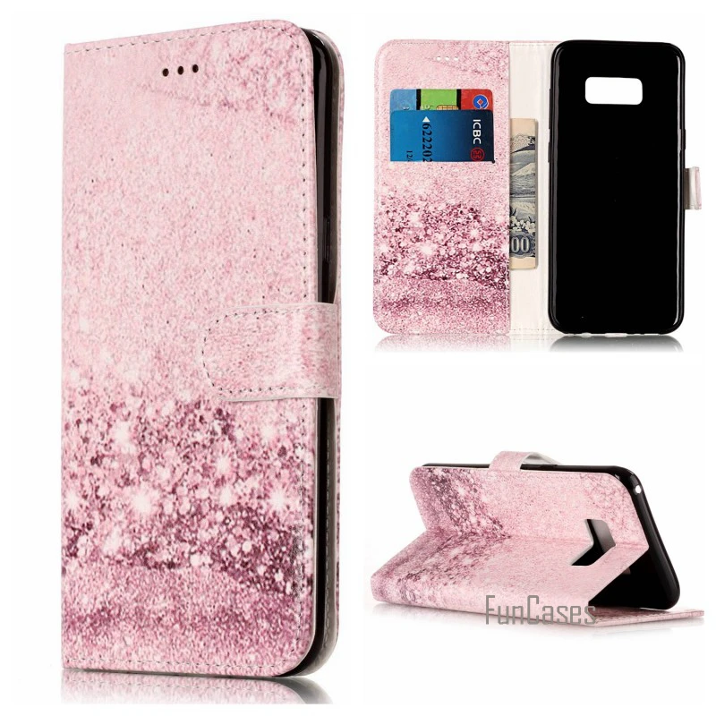 Мраморные рок Чехлы для Samsung Galaxy S8 Plus S8Plus кожаный бумажник сумки флип чехол Capinha Etui