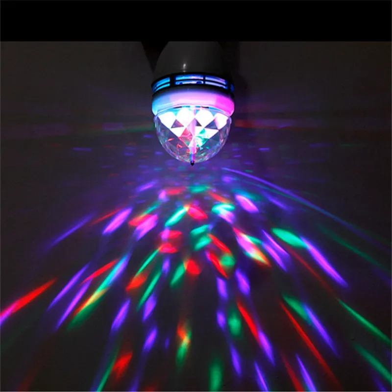 1Pcs E27 3W RGB Stage LED Light Auto Crystal Ball Rotating Lamp AC85V-265V Disco DJ Party Holiday Dance Bulb Christmas Lighting | Освещение
