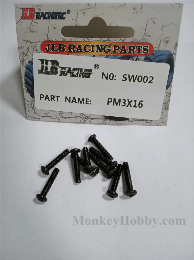 JLB SW002 PM3X16mm 10 шт. винтовой Гепард 11101 21101 1/10 Запчасти для радиоуправляемых