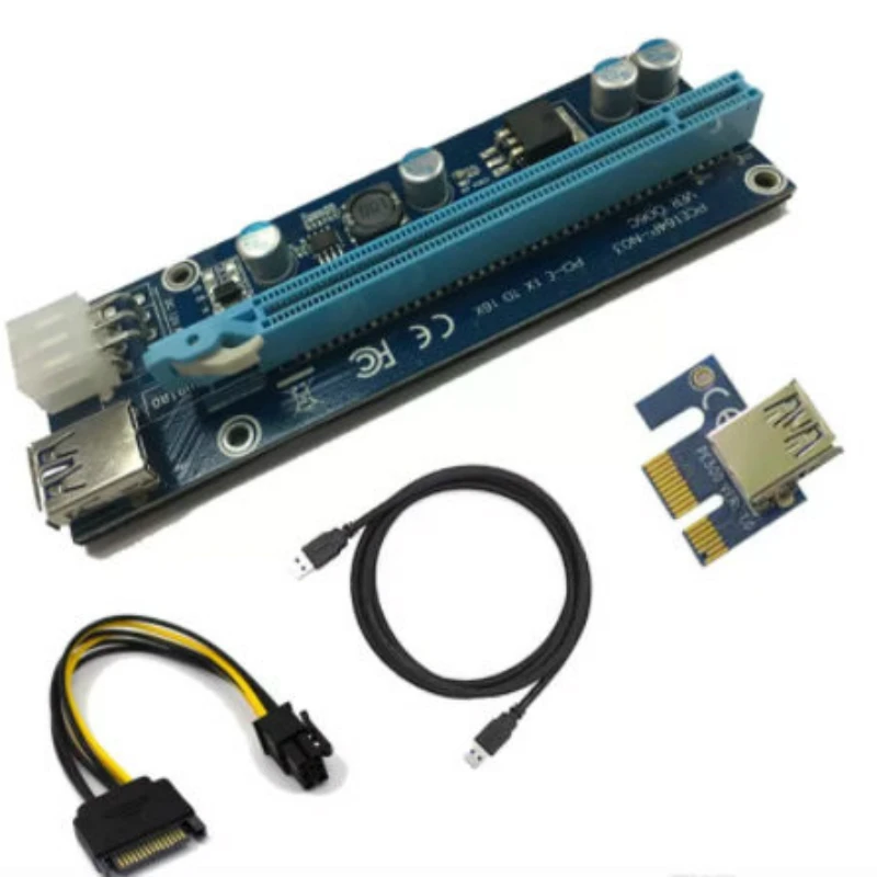 PCI E 1X к 16X плата преобразования расширения e поворот pcie адаптер карты 60 см кабель