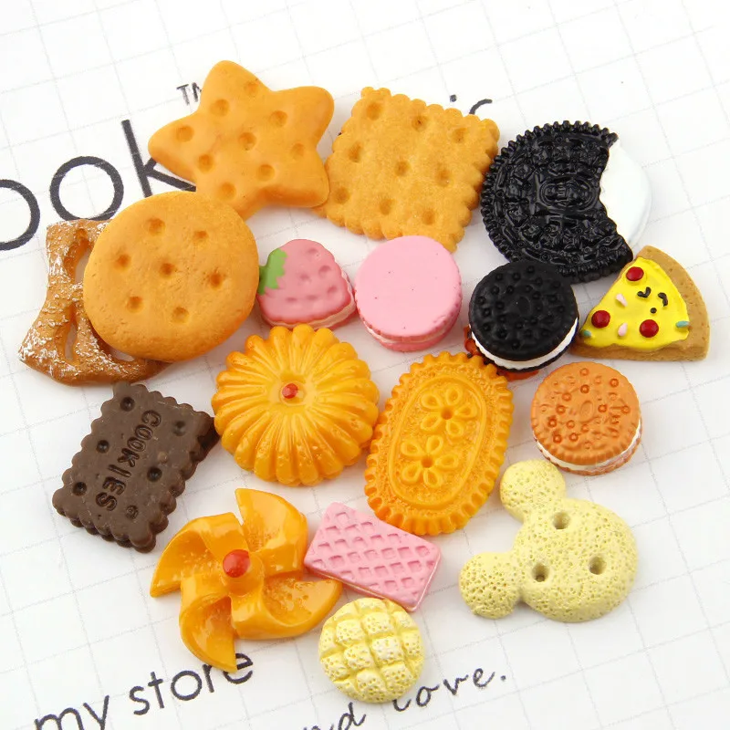 30 шт. микс сливок печенье торт плоская спина кабошон Kawaii DIY Смола ремесло