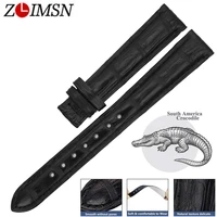 zlimsn original quality14 24 mm crocodile leather straps for longines watches alligator watch band strap bracelet belt