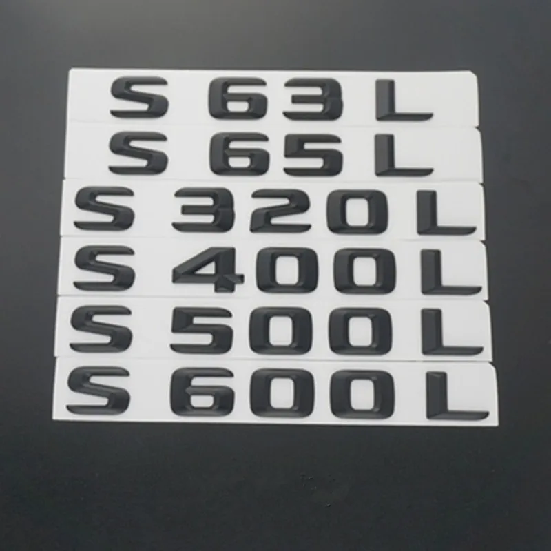 ABS 3D матовый черный S63 S65 S400 S500 Задняя эмблема для ботинок на багажник буквы Mercedes Benz