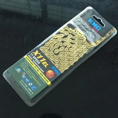 gold 11s X11EL Подлинный KMC MTB велосипедных цепей цепь для дорожного велосипеда 8/9/10/11s X8 X9 X10 X11 для Shimano - Цвет: gold 11s X11EL