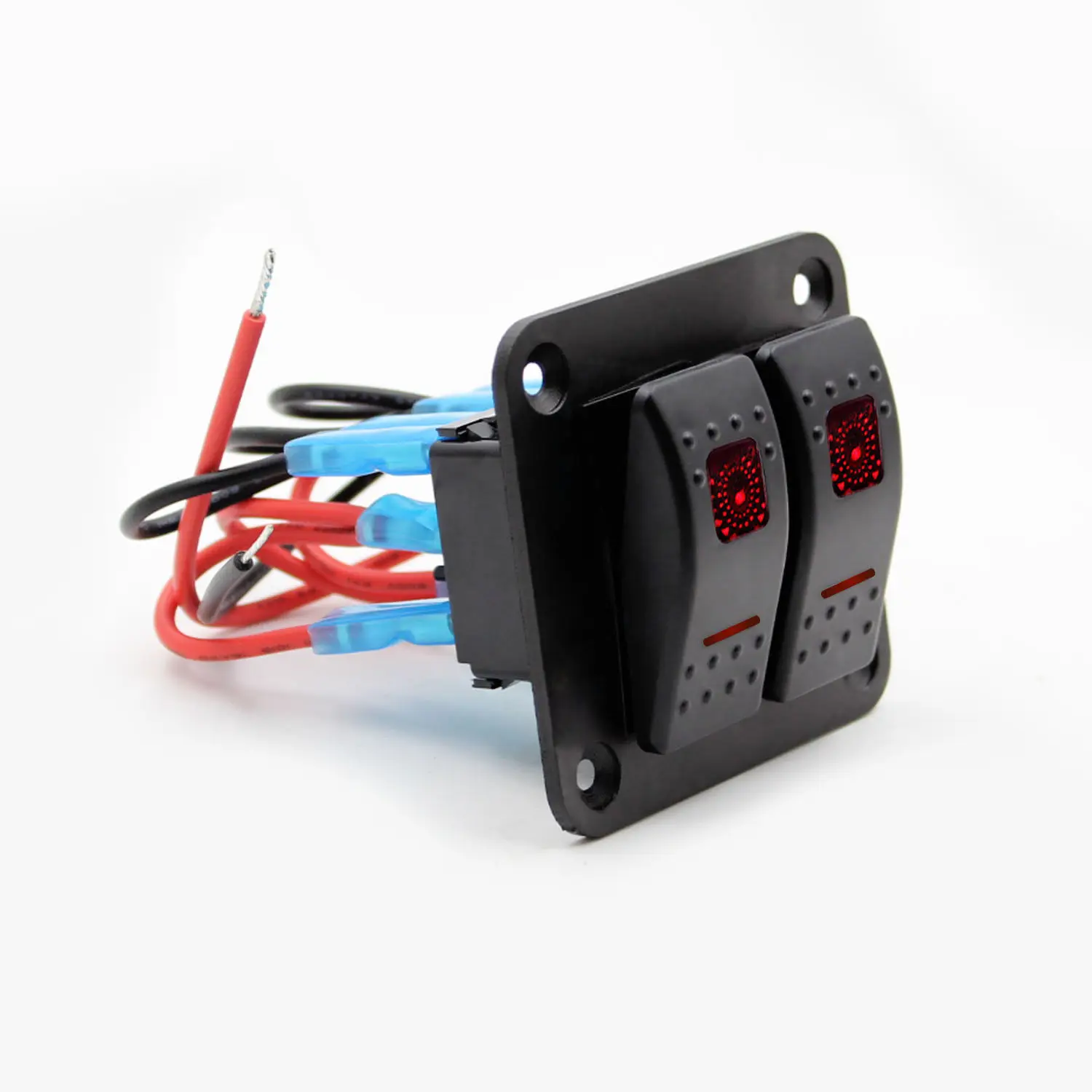 12V 24V 2 Gang красный кулисный переключатель Панель автомат защити цепи лодка морской