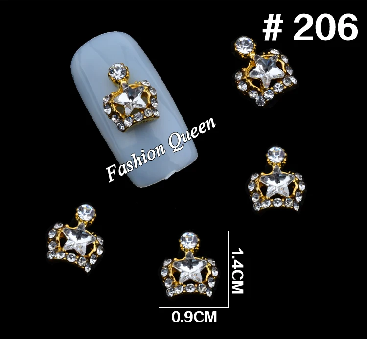 10 шт. новый дизайн с короной блестящий прозрачный горный хрусталь украшения для