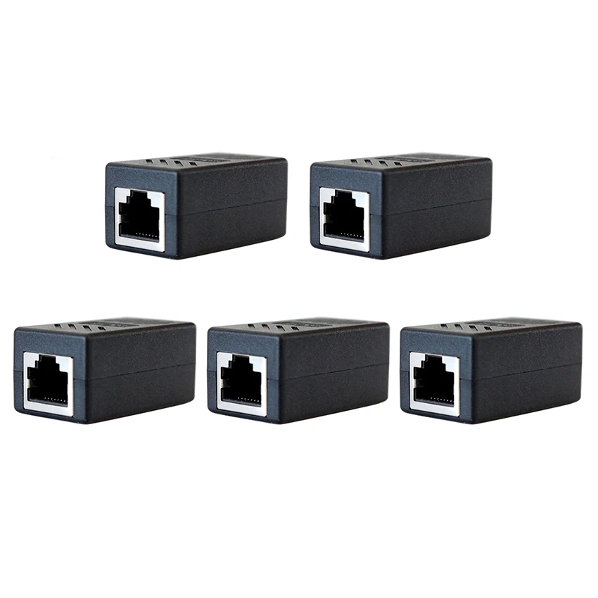 TOFOCO 5PCS RJ45 Connector Cat7/6/5e Ethernet Adapter Network Extender Extension Cable for Female to |