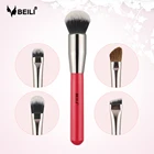 BEILI 1 шт Профессиональные красные Кисточки для макияжа бровей тональный крем консилер тени для век Смешивание коробка упаковка