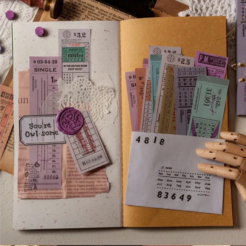 100 листов ретро блокноты клейкие Примечания антикварная серия билетов бумажный