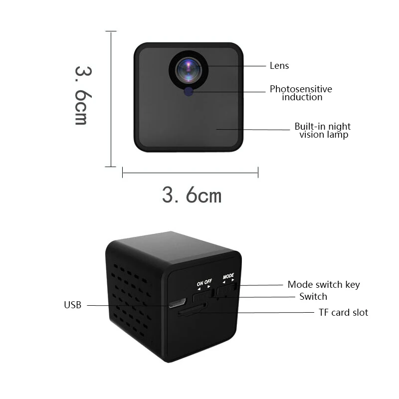 Камера PUAroom wifi hd невидимая мини камера ночного видения с Wi Fi система
