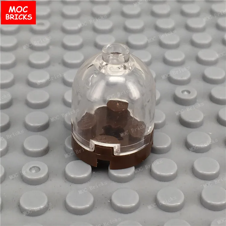 10 шт./партия прозрачный контейнер MOC Круглый 2x2x1 2/3 купол полый гвоздик 30151b игрушки