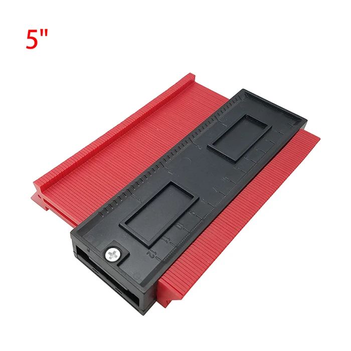 5 Inch Red Пластиковый профиль копия датчик контур датчик дубликатор duplo и стандартный 5/6/10/2" Дерево Лазерная маркировочная инструмент в клеточку измерены в ненатянутом ламинат инструменты - Цвет: 5 Inch Red