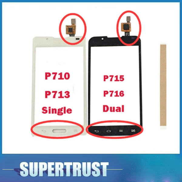 Дигитайзер сенсорного экрана для LG Optimus L7 II 2 P715 P716 P710 P713 Две сим-карты черно-белый