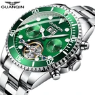 GUANQIN механические часы мужские Скелетон турбийон стиль роль автоматические часы мужские водонепроницаемые часы плавание relogio masculino x