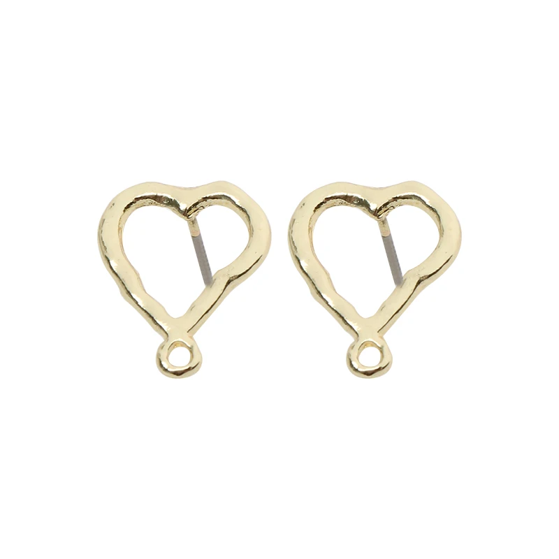 

Simple irregular love round square fold alloy earrings DIY Handmade jewelry Earrings Accessories Materials