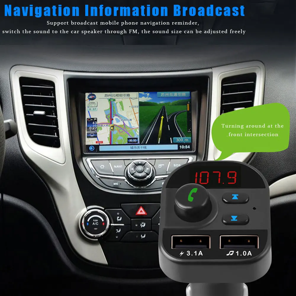 VR робот Bluetooth Автомобильный MP3-плеер беспроводной fm-передатчик TF/U диск автомобильный аудио приемник адаптер с 5 В 3.1A быстрое USB зарядное устройство