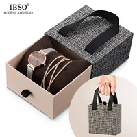 ibso crystal bracelet watches set female high quality quartz watch luxury women watch bangle set for valentines gift