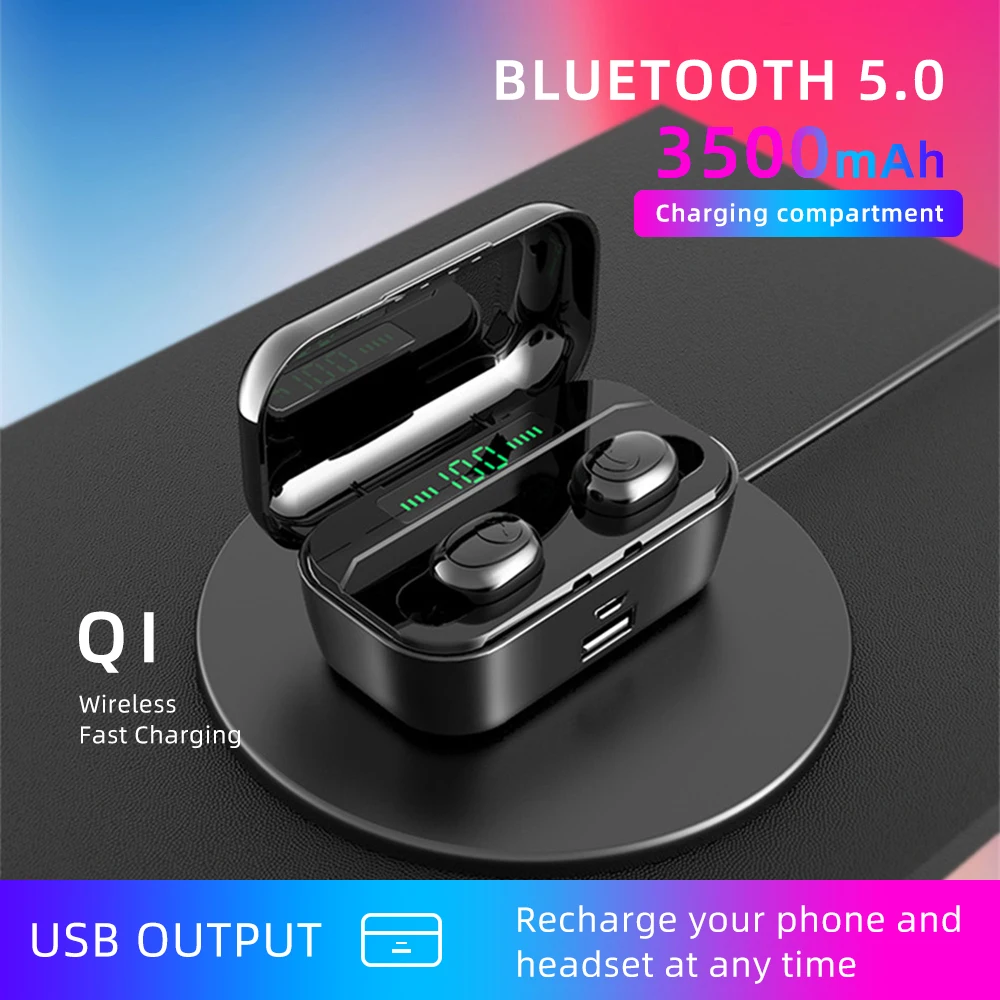 G6S TWS Bluetooth 5 0 наушники беспроводные с сенсорным управлением спортивные 3D стерео