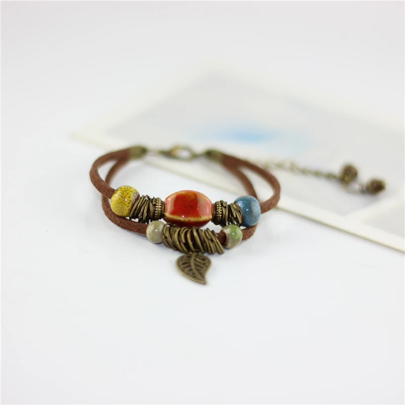 Женские керамические браслеты ручной работы женский браслет веревочная цепочка