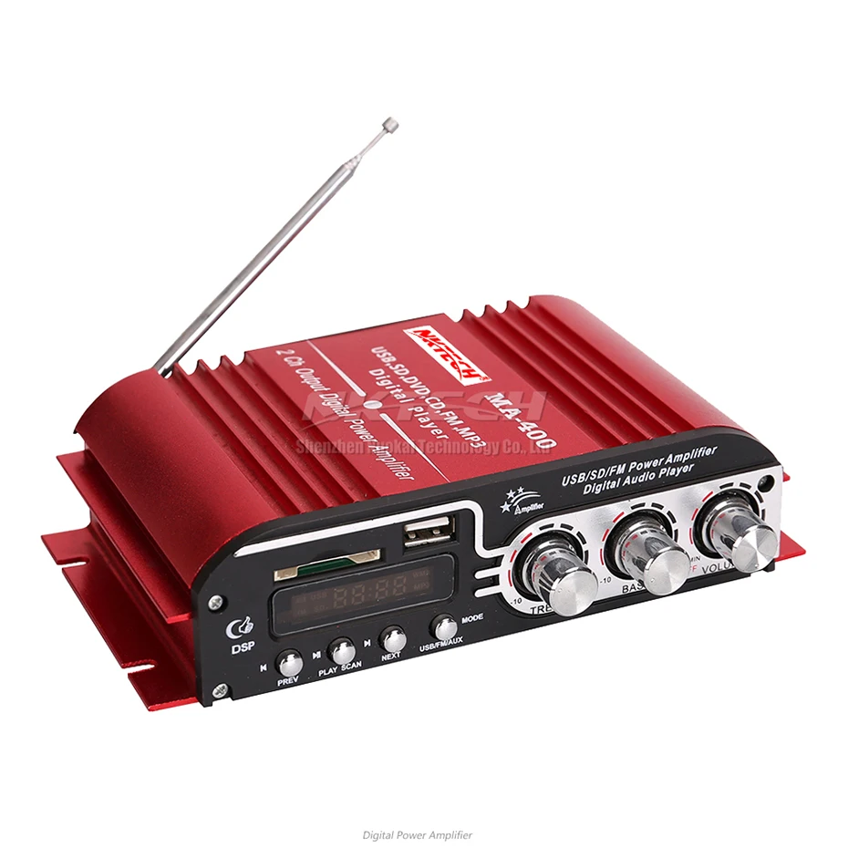 Автомобильный усилитель мощности NKTECH MA-400 ИК цифровой плеер Hi-Fi стерео 2CH 25 Вт RMS AUX