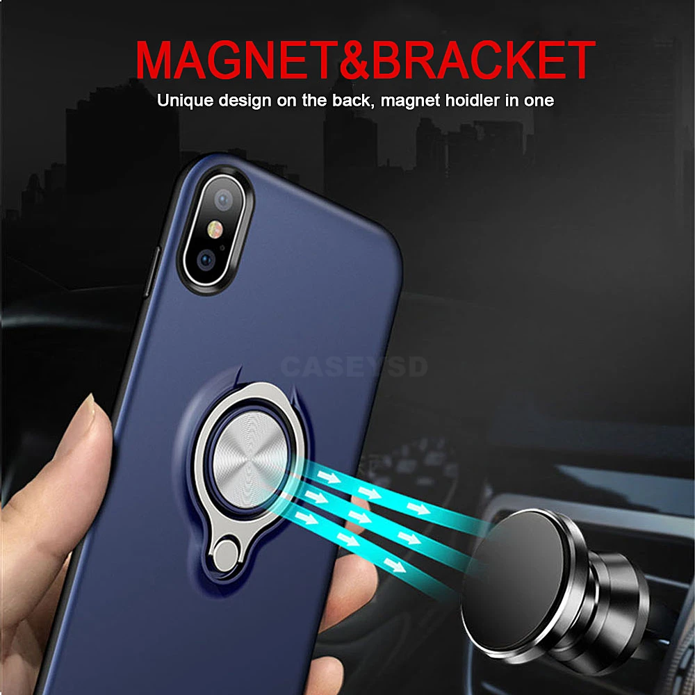Роскошный автомобильный держатель кольцевой чехол для IPhone X XR 11 Pro Max 6 6SP 8 7
