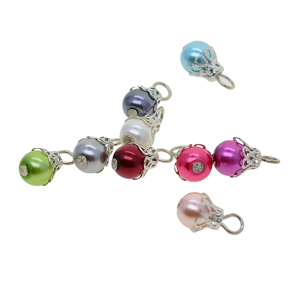 50 шт. разноцветные жемчужные филигранью Цветочная Кепка ювелирные подвески