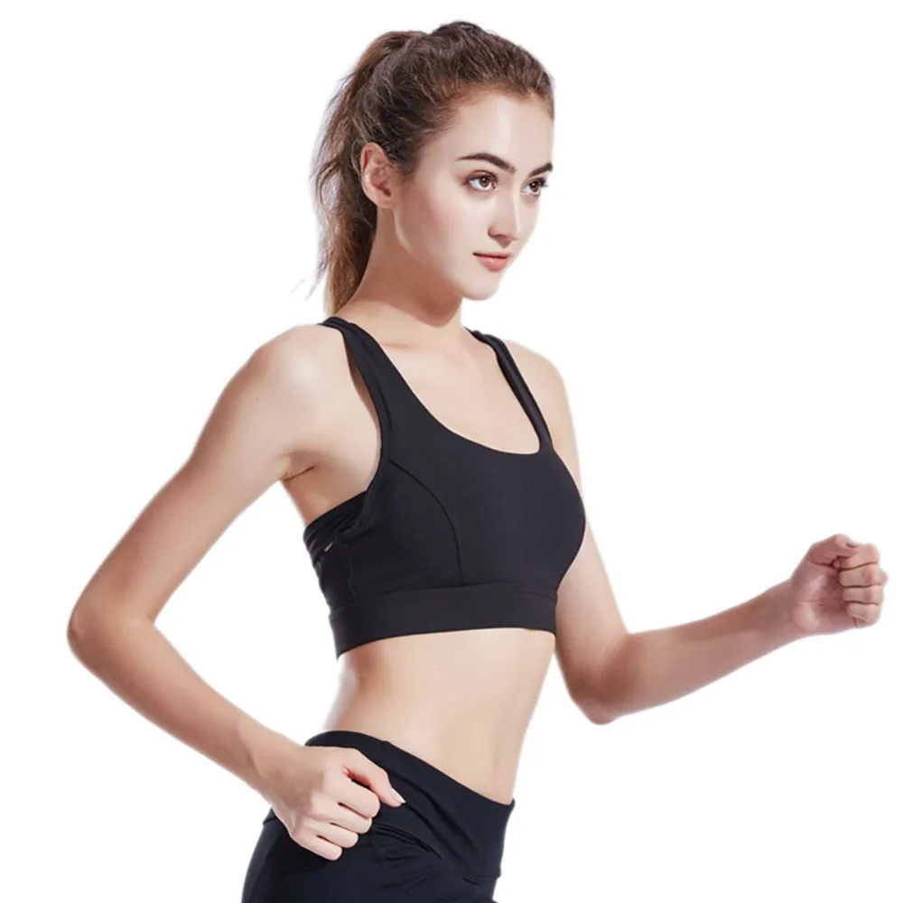 Push Up Vrouwen Спорт Спортивный бюстгальтер Топ Voor Фитнес Йога с перекрестными